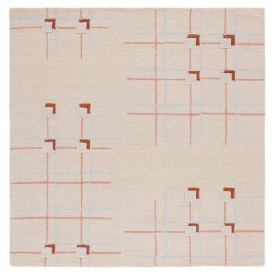 Terracotta Print Area Rug