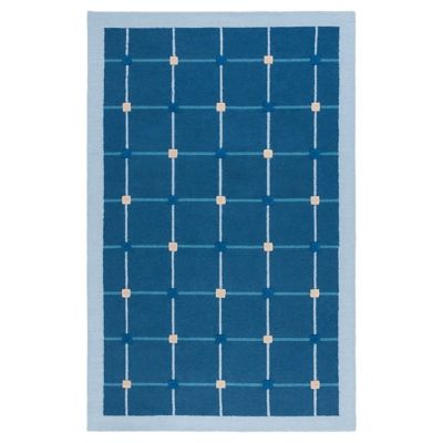 Cornflower Check Area Rug