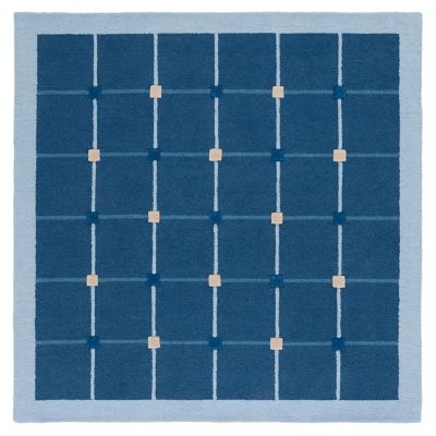 Cornflower Check Area Rug