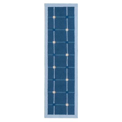 Cornflower Check Area Rug