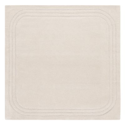 White Frame Area Rug