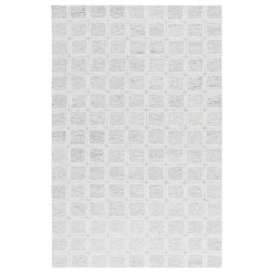 Rust Grid Area Rug