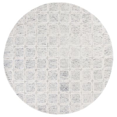 Rust Grid Area Rug