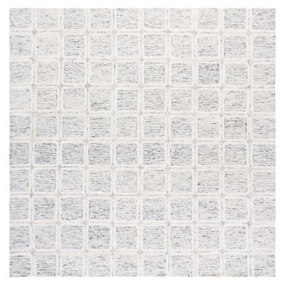 Rust Grid Area Rug