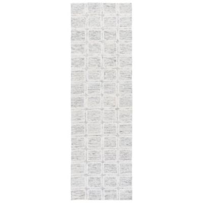 Rust Grid Area Rug
