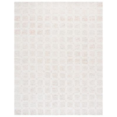 Rust Grid Area Rug