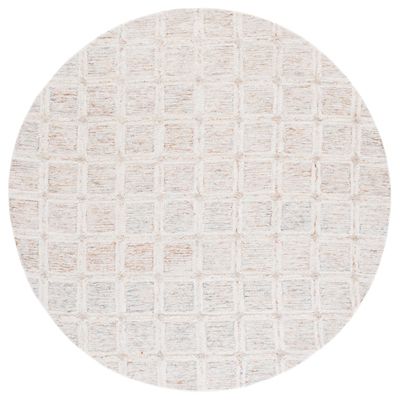 Rust Grid Area Rug