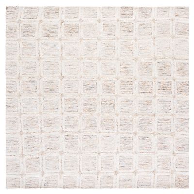 Rust Grid Area Rug