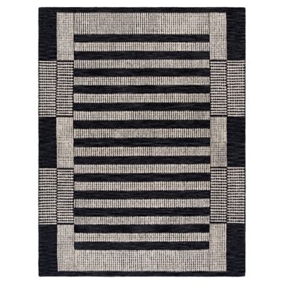Navy Block Area Rug
