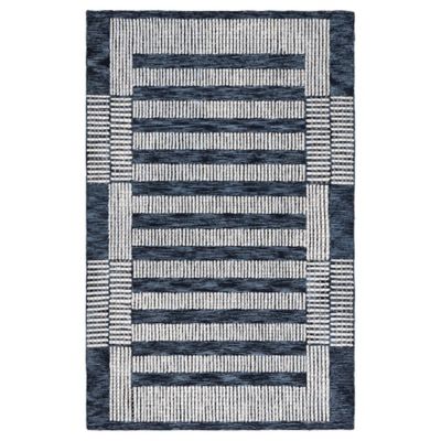 Navy Block Area Rug