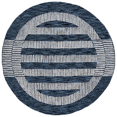 Navy Block Area Rug