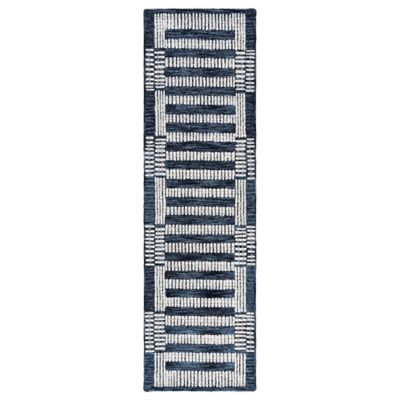 Navy Block Area Rug