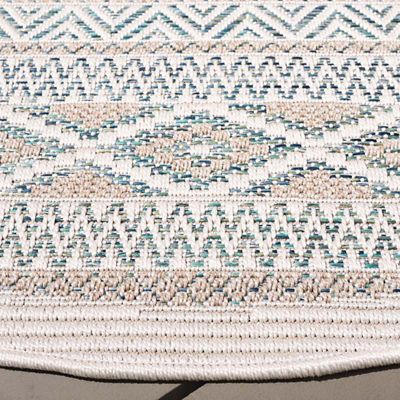 Shown in Aqua with Beige color, Detail view
