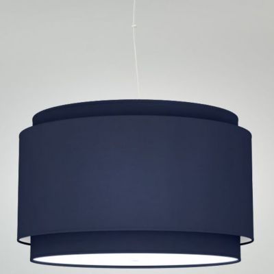 Alicia Linen Double Drum Pendant by Alder and Ore at Lumens.com