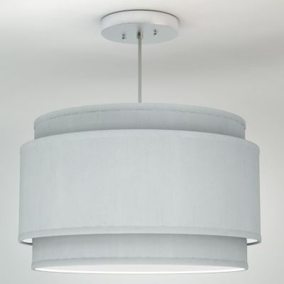 Alicia Linen Double Drum Pendant