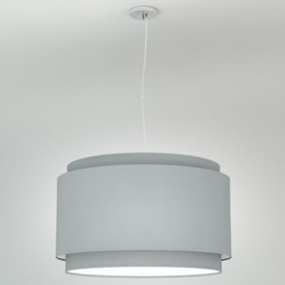 Alicia Linen Double Drum Pendant