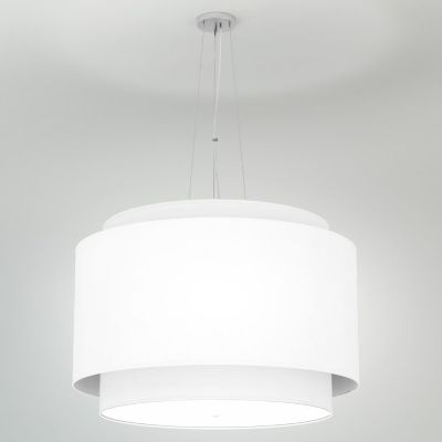 Alicia Linen Double Drum Pendant