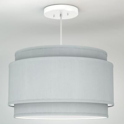 Alicia Linen Double Drum Pendant