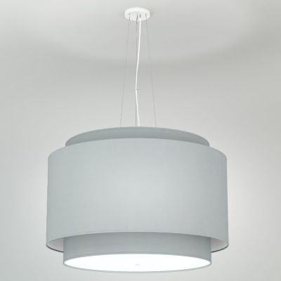 Alicia Linen Double Drum Pendant