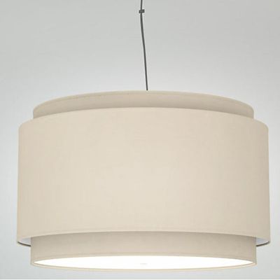 Alicia Linen Double Pendant (Black|Oatmeal|36 In) - OPEN BOX