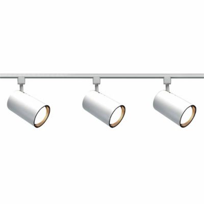 R30 Straight Cylinder 3 Light Track Kit (White) - OPEN BOX