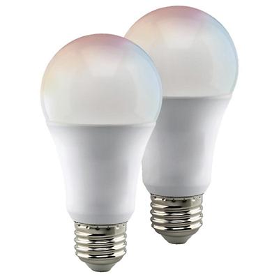 10W 120V A19 E26 Tunable White and RGB Smart LED Bulb - 2 Pack