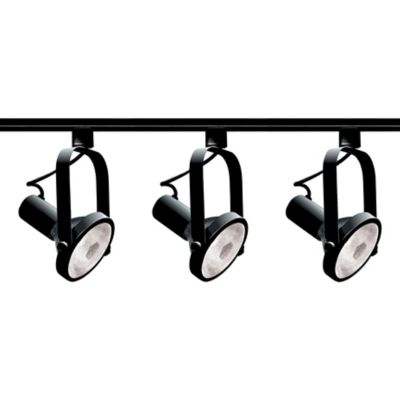 PAR30 Gimbal Ring 3 Light Track Kit (Black) - OPEN BOX