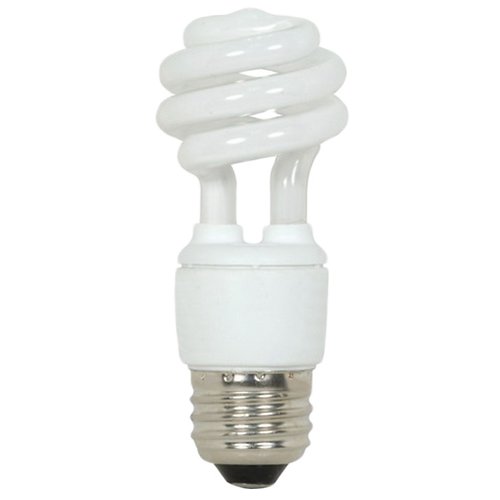9W 120V T2 E26 Mini Spiral CFL Bulb