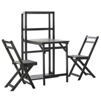 Congdon Balcony Outdoor Dining Cabinet Set