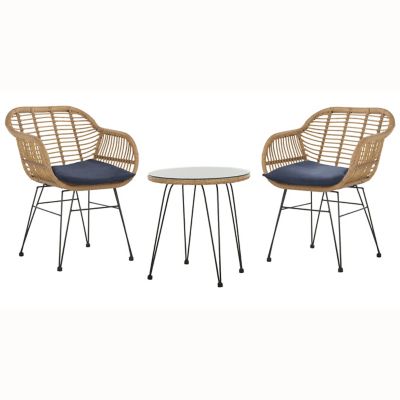 Alemany Outdoor 3 Pcs Lounge Chair Set