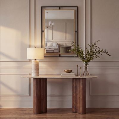 Shown in Light Brown finish, lit, in use