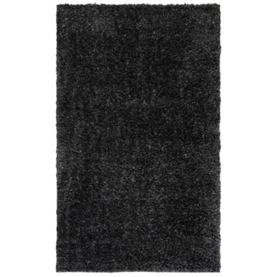 Autumn Loft Solid Shag Dark Area Rug