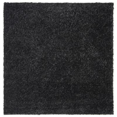 Autumn Loft Solid Shag Dark Area Rug