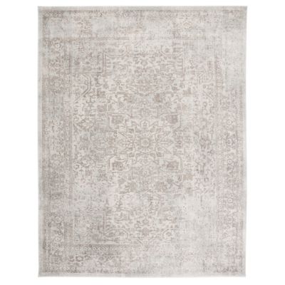 Evermere Distressed Medallion Grey Area Rug