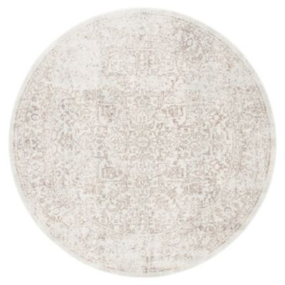 Evermere Distressed Medallion Grey Area Rug
