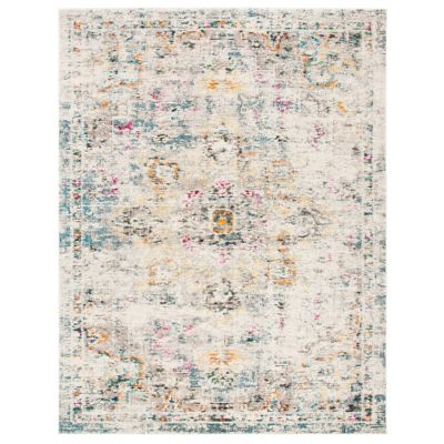 Madison Bay Distressed Medallion Ivory Area Rug