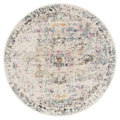 Madison Bay Distressed Medallion Ivory Area Rug