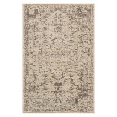 Madison Bay Distressed Medallion Ivory Area Rug