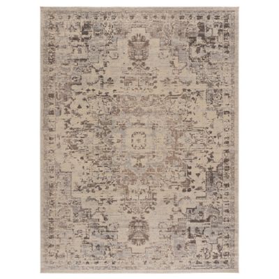 Madison Bay Distressed Medallion Ivory Area Rug