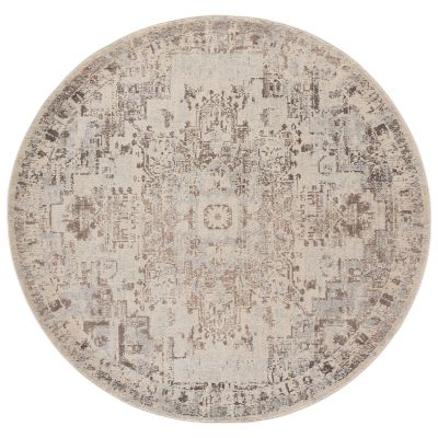 Madison Bay Distressed Medallion Ivory Area Rug