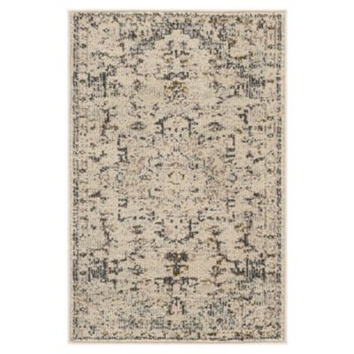 Madison Bay Distressed Medallion Ivory Area Rug