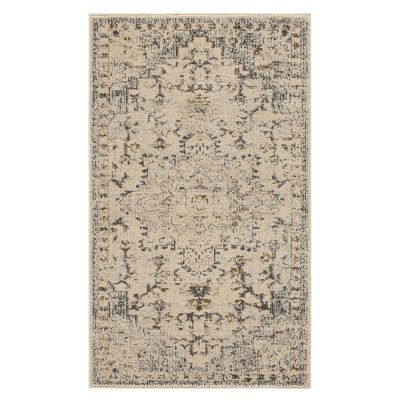 Madison Bay Distressed Medallion Ivory Area Rug