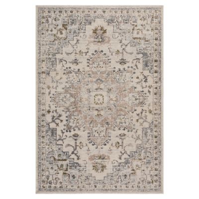 Madison Bay Distressed Medallion Ivory Area Rug