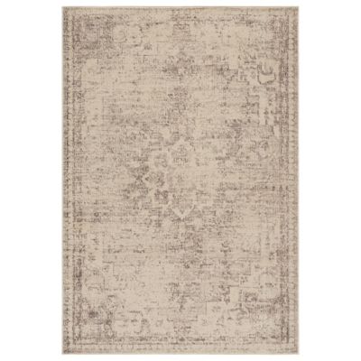Madison Bay Distressed Medallion Ivory Area Rug