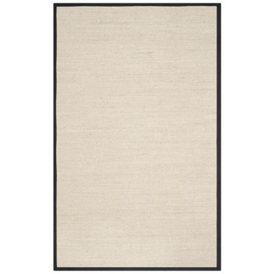 Natural Weave Solid Bordered Area Rug