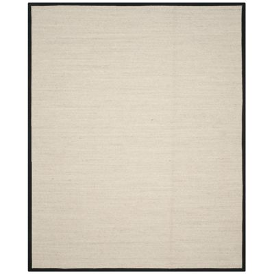 Natural Weave Solid Bordered Area Rug