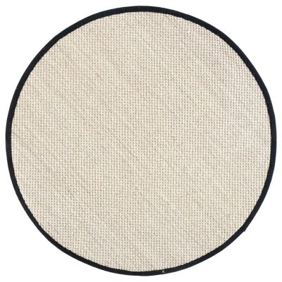 Natural Weave Solid Bordered Area Rug