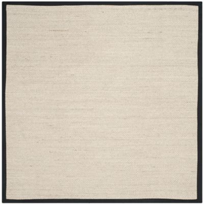 Natural Weave Solid Bordered Area Rug