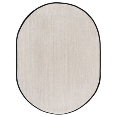 Natural Weave Solid Bordered Area Rug