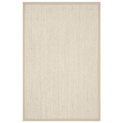 Natural Weave Solid Bordered Area Rug